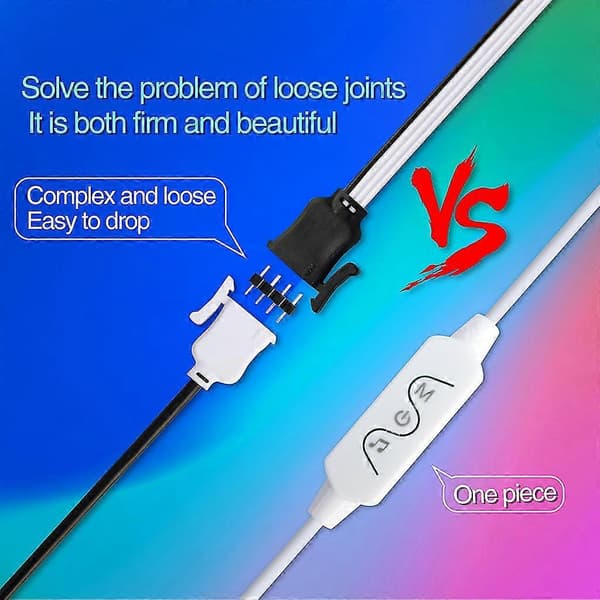 Led Lysstripe Rgb Bluetooth-kompatibel App Fjernkontroll Musikkontroll 5v Usb Strøm