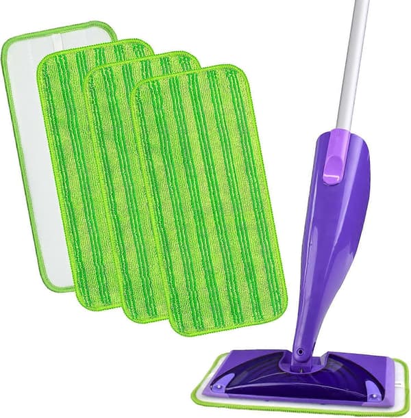 Genanvendelige moppepuder, der er kompatible med Swiffer WetJet, vaskbare moppepuder