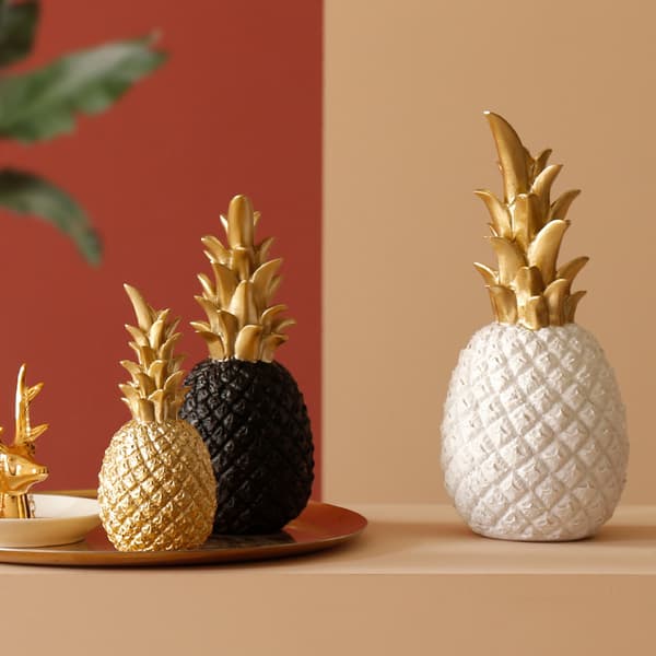 Nordisk stil modern ananas prydnader guld 15x7cm