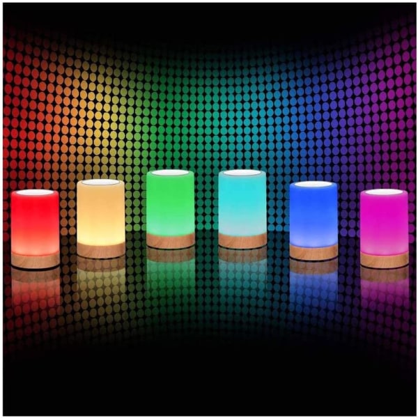 Nattljus Touch Sensor Dimbart ljus + RGB-färgförändring