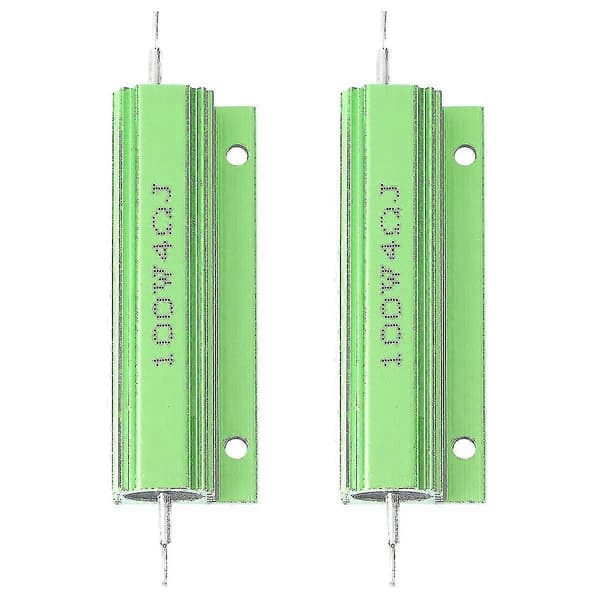 2 st 100 W 4 Ohm Skruvmonterade Aluminiuminkapslade Trådlindade Motstånd Ty