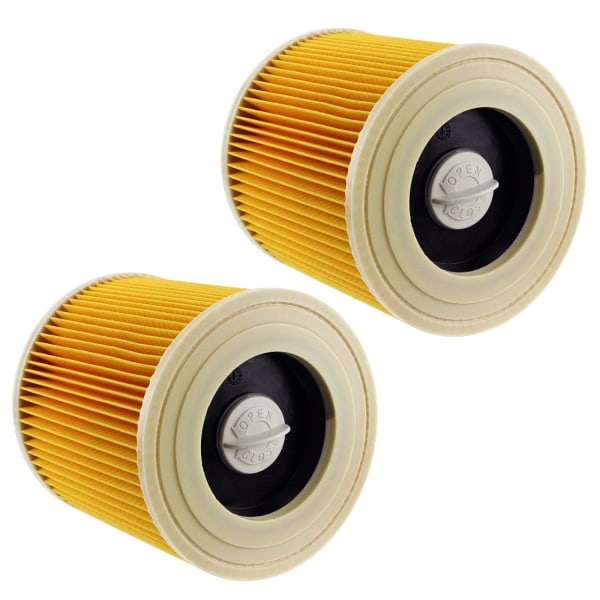2 st filterpatroner för Karcher WD2 WD3 MV2 dammsugare