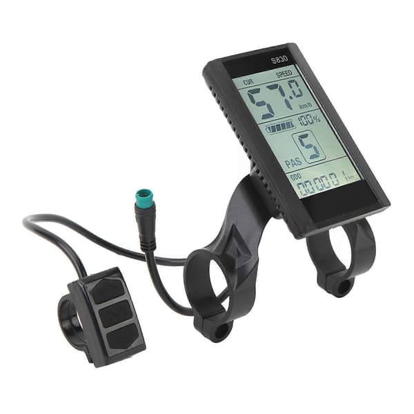 LCD Display Panel 24V 36V 48V S830 med 5-pin vandtæt stik til elcykel og scooter