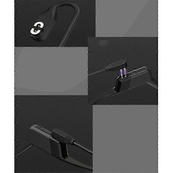 2 stk. magnetisk opladerkabel, til Aeropex AS800, OpenRun Pro, OpenRun, OpenComm Bone Conduction hovedtelefoner