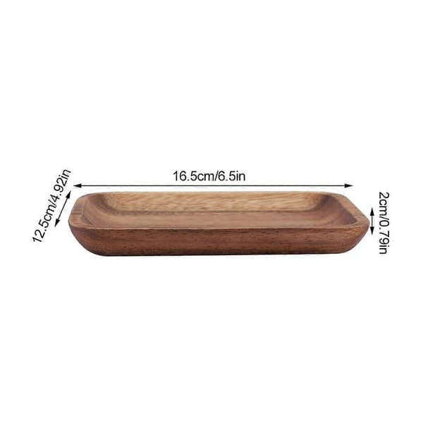 Trä Sushi Bricka Snacks Sallad Desserter Serveringsfat 16.5*12.5*2cm