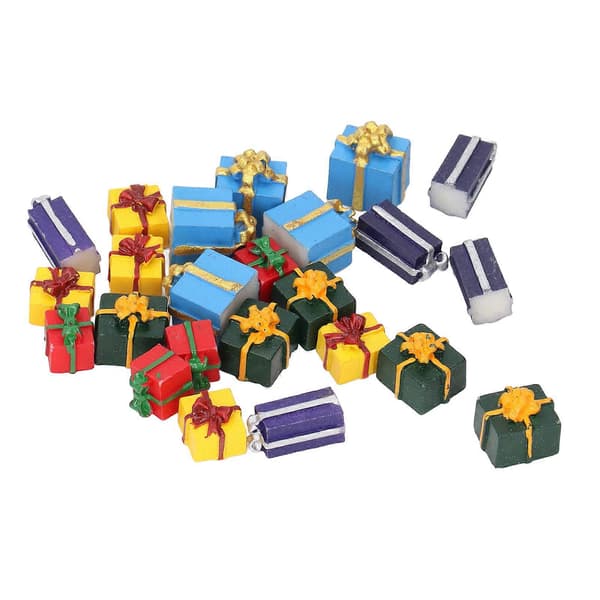 Jul Dockhus Miniatyr Resin Presentaskar - 25 st, 5 färger