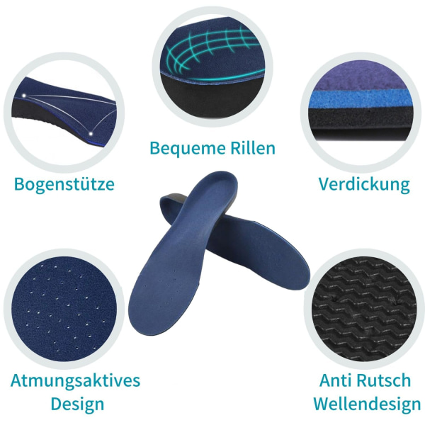 Hælsporeinnleggssåler, ortopediske innleggssåler, komfortable innleggssåler med høy buesupport, innleggssåler for plantar fasciitt, arbeidssko for menn og kvinner XL