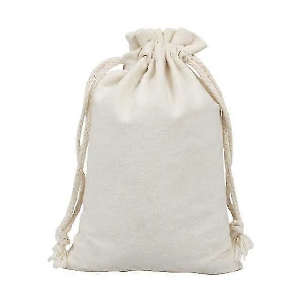 20 små stoffposer, bomullspose, linpose til smykker, stoffpose med snor, gavepose 13 x 18 cm
