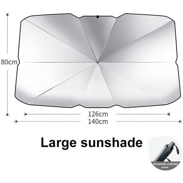 Hopfällbart solskydd för bilens framruta UV-skydd Solskydd Paraplytyp Solskydd Värmeisolering Retractable Vindruta Solskydd