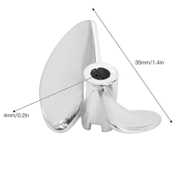 35 mm RC Båd 2 Blade Propel Passer til FeiLun FT016 FT007 FT012 FT009 FT011 FT010 FT016Sølv S