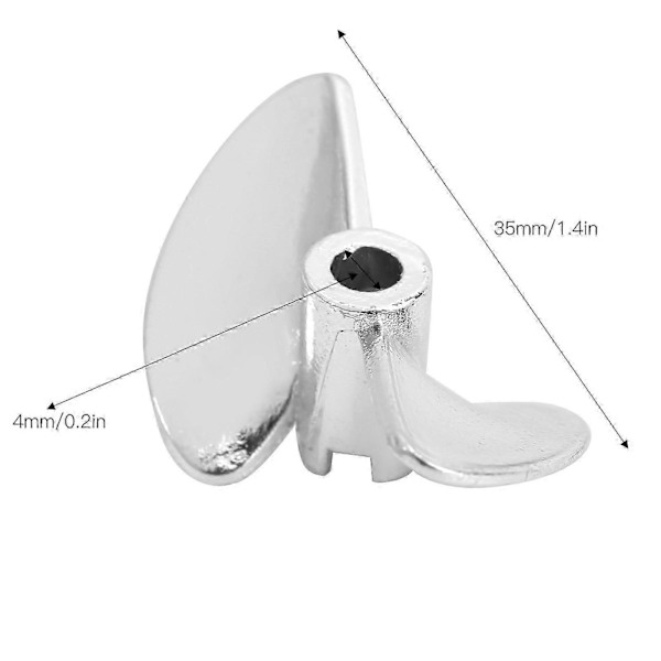 35mm RC Båt 2 Blad Propeller Passar FeiLun FT016 FT007 FT012 FT009 FT011 FT010 FT016Silver S