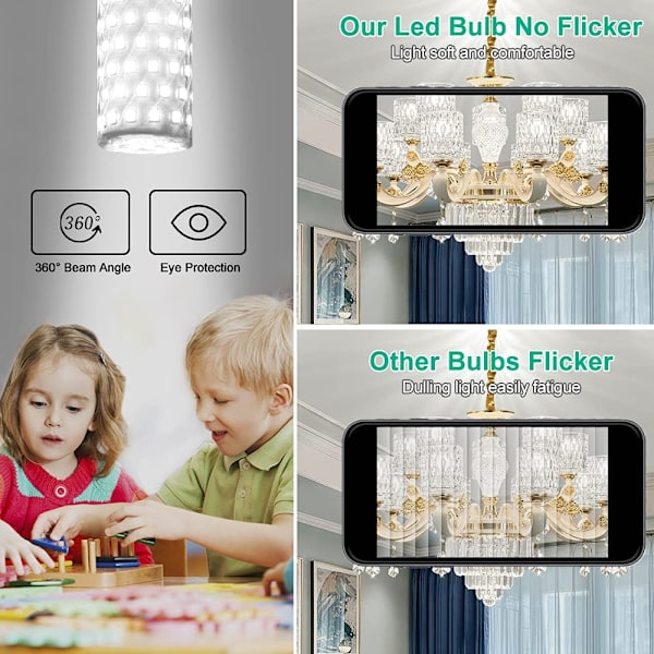 Led-lamput E14 kylmä valkoinen, 16W 100W halogeenivastaava 6 kpl