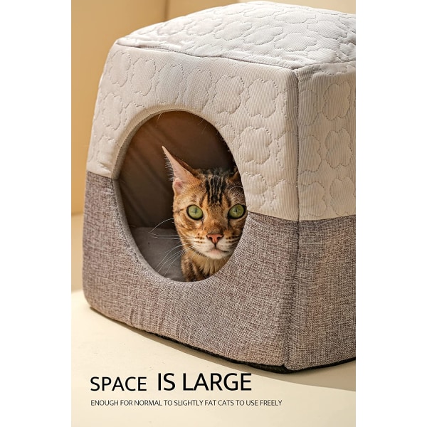 Cat Cave Bed för innekatter upp till 7 kg, 37x33x30cm