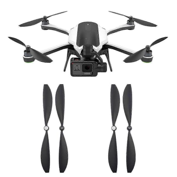 4 stk. dronepropeller, støjsvage, slagfaste ABS-udskiftningsblade, dronetilbehør til Gopro Karma
