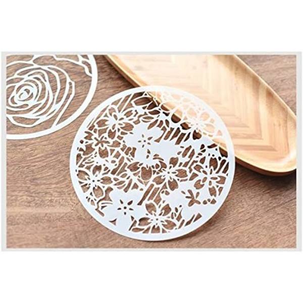 Luovat DIY muoviset stencilit 8 kappaletta kasvi- ja kukkakuvioita