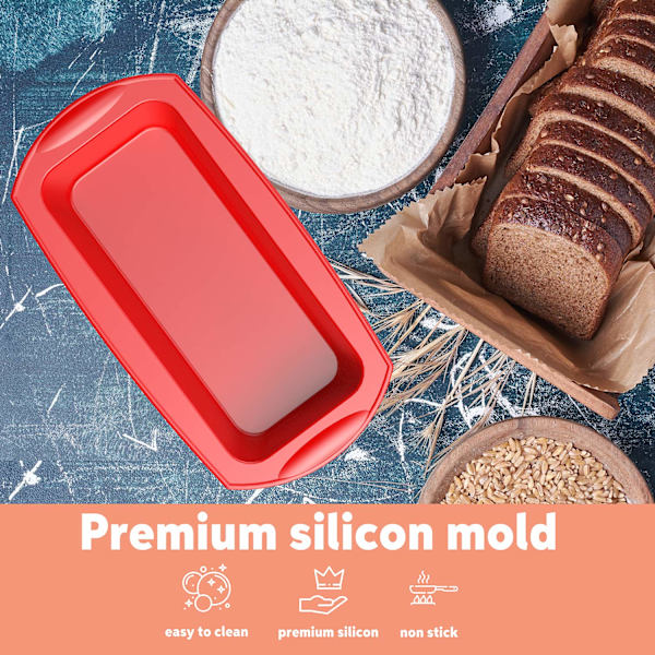 Temperaturbestandig og non-stick silikonbrødform for ovn