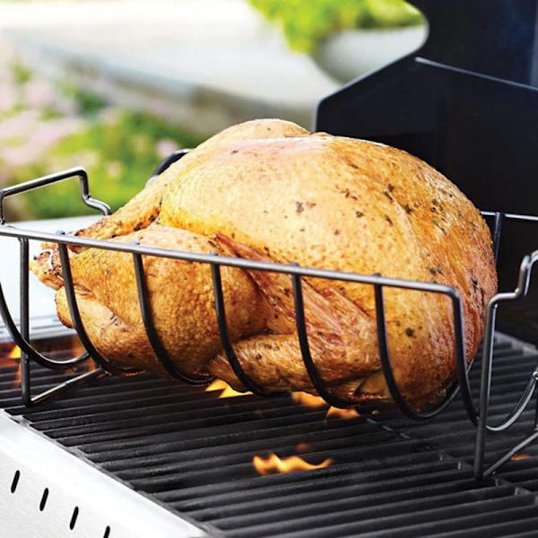 Ribbeholder, Non-Stick Grill Rib Stativ, for Utendørs Grillverktøy