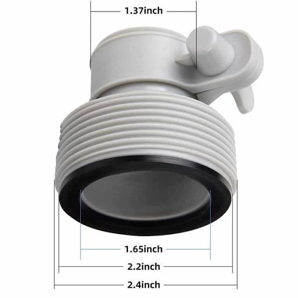 1,25\" til 1,5\" Type B slange adaptere til Intex pool, slange konverteringsadaptere B-sæt til opgradering af filterpumper og saltvandsanlæg