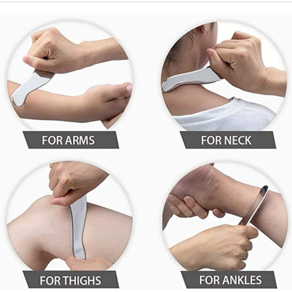 Gua sha -hierontaväline Gua Sha -ruostumattomasta teräksestä valmistettu Gua Sha -lihasharjan hierontatyökalu Työkalu pehmytkudosmobilisaatiotyökaluun Fysioterapia