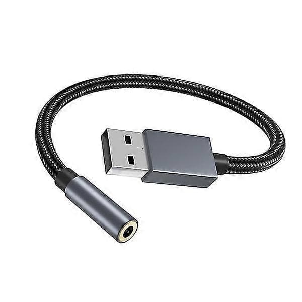 USB til 3,5 mm (hunn) lydadapter Grå Grå
