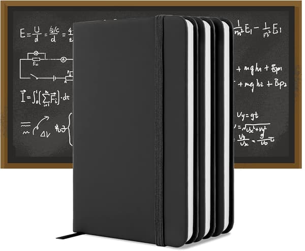 1 stk. Lomme Notesbog Små Notesbøger Hardback Notesbog A6 Notesblok Journal 160 Sider (80 Ark) - Sort