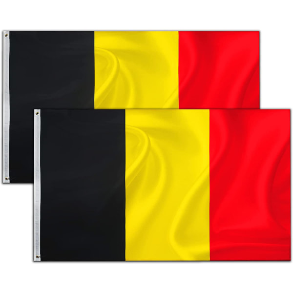2 st Belgiens flagga 3x5 fot 2022 World Cup dekorationer