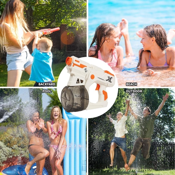 Elektriske vandpistoler til voksne og børn, 500CC vandpistol med stor kapacitet til vandkampspil med familie og venner, sprayvandpistol legetøj til sommer orange
