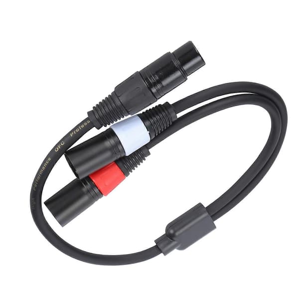 5-Pin Hun XLR til Dobbelt 3-Pin Han XLR Y-Splitter Kabel Adapter 0,5 m Længde