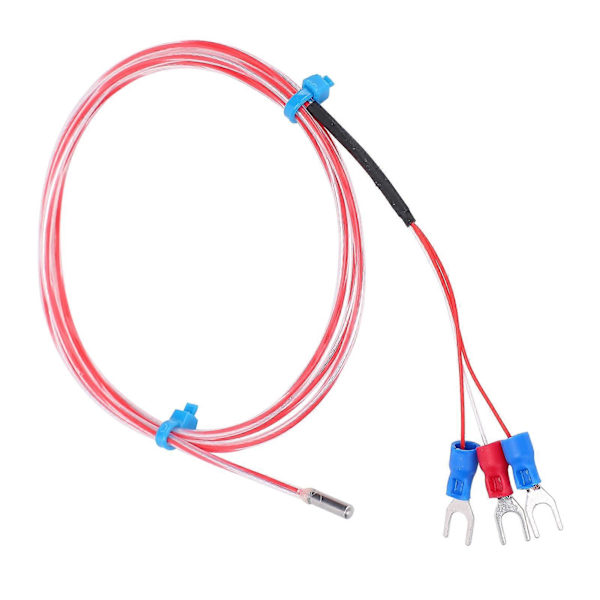 Vandtæt PT100 Temperatursensor 3 X 20mm Termistor Probe -50 til +300 (3m)