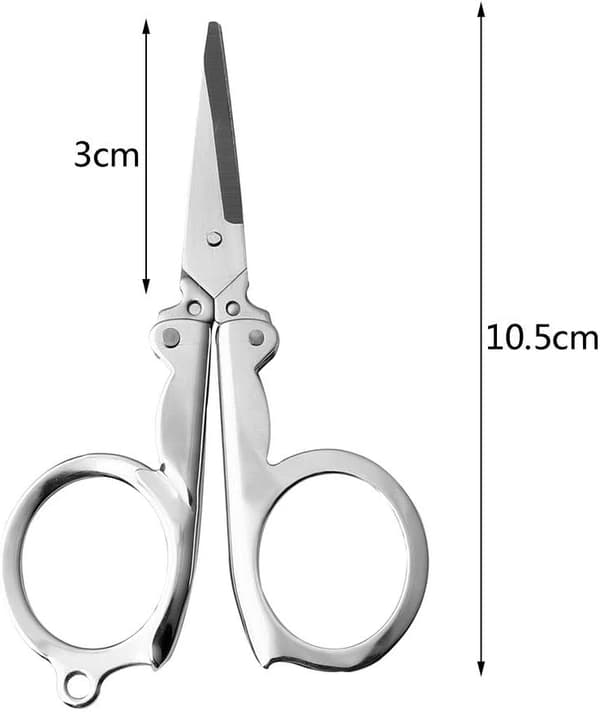 Foldbare Saks i Rustfrit Stål, Bærbare Foldbare Rejsesaks, Metallsaks til Håndværk, Syning 10,5 cm (2 Pakker) 10.5cm