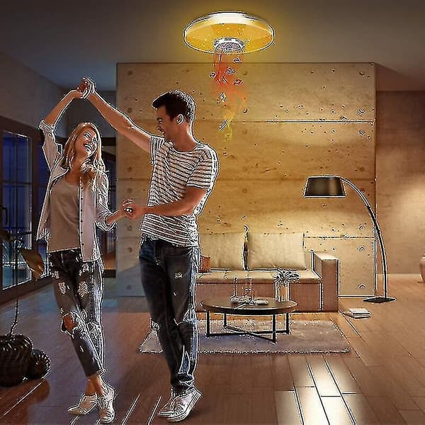 36W LED taklampe med Bluetooth-høyttaler, smart med fjernkontroll for apper