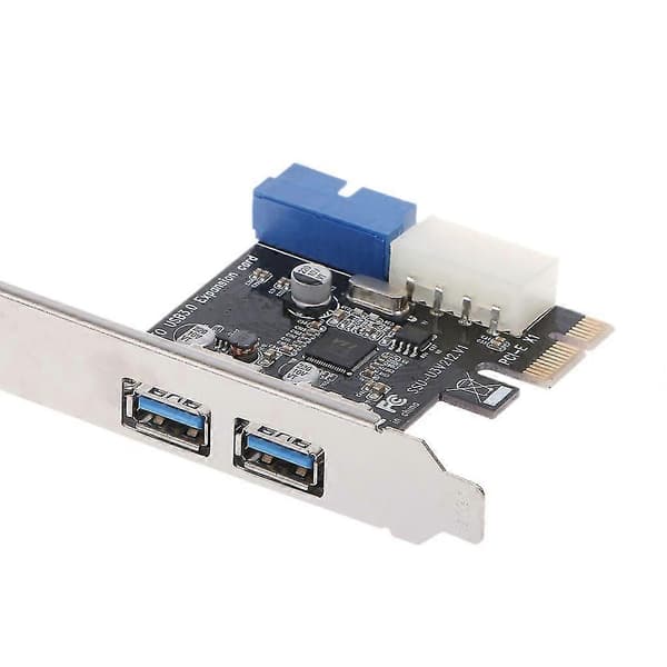 Pci-E X1 til 2 porter 19-pinners Usb 3.0-header Pci Express Usb 3.0-kortadapter