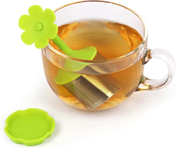 2 stk. silikon te-sil, infusere, fine maskefiltre for teblader