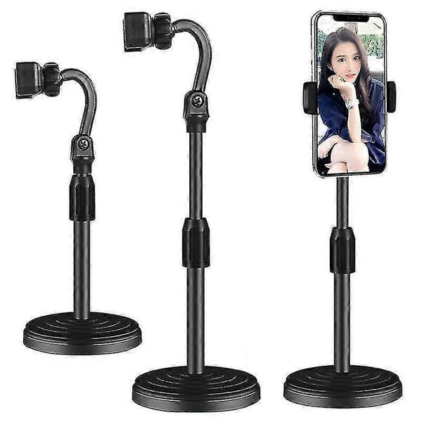 Justerbart Tripod Desktop Stand Skrivebordsholder Selfie Stick Mount til Mobiltelefon