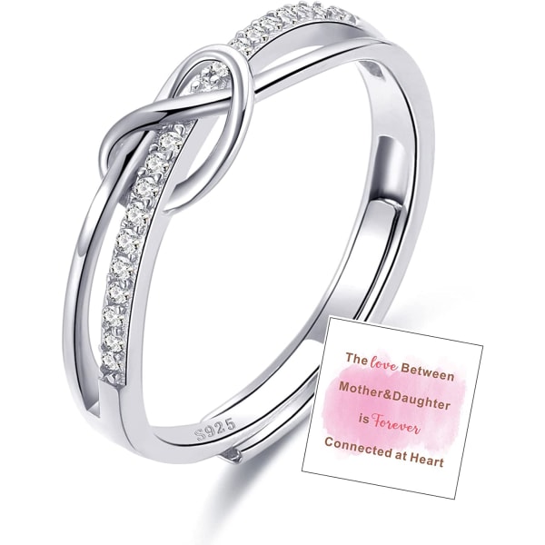 Sterling Sølv  Forever Linked ring til mors dag gaver