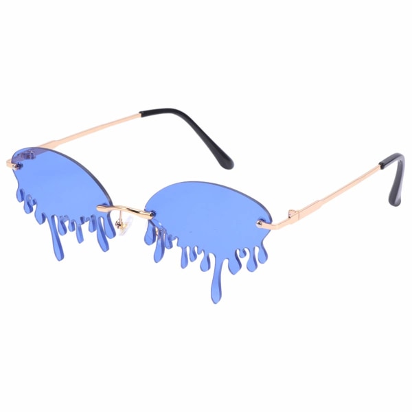 Modesolbriller, kantløse, dråbeformede solbriller, tåredryppende solbriller til kvinder