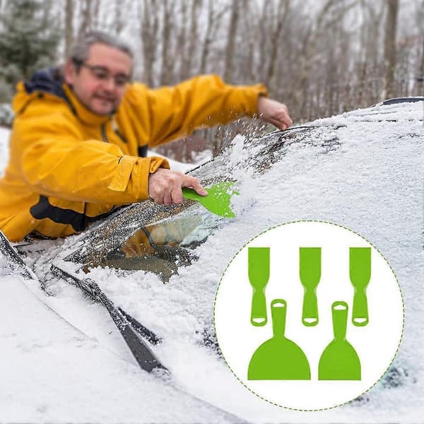 5 stk. plastskraper, skrapeverktøy