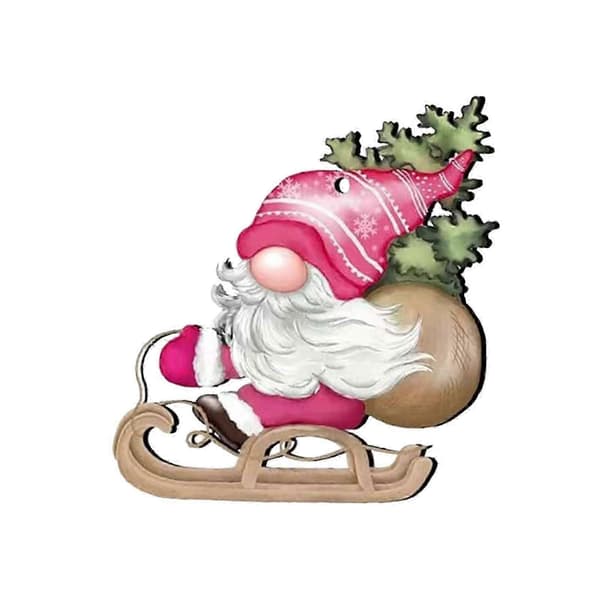 julepynt Pink 24 stk. Juletræs Gnome Træpynt Hængende Julepynt