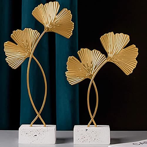 1 Gingko Blad Dekor Bordsdekoration Europeisk Järnkonst 8,2\" Hög