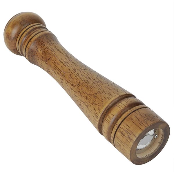 Peberkværn i egetræ, manuel krydderi-saltkværn, 25 cm, køkkenredskab
