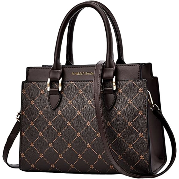 Damehåndtaske Designer Top Handle Taske Crossbody Taske (Kaffe)