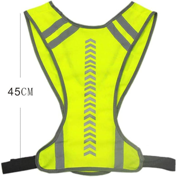 Reflekterande gul löparväst med hög synlighet och armbind