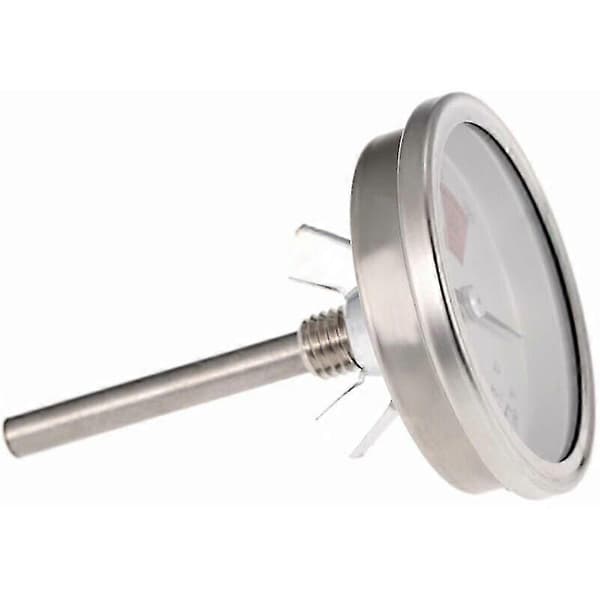 Bi-metal BBQ-termometer i rustfrit stål - gave
