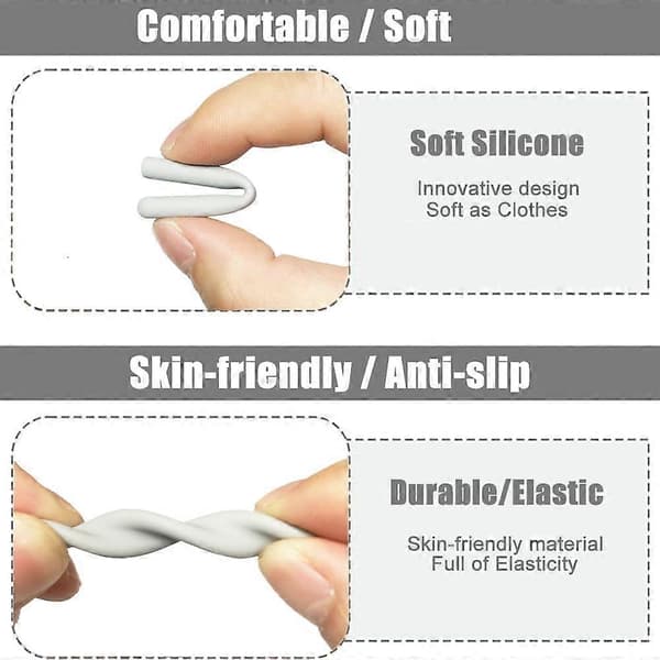 4 Par Silikon Brilleøreputer, Brilleøre Grips Anti