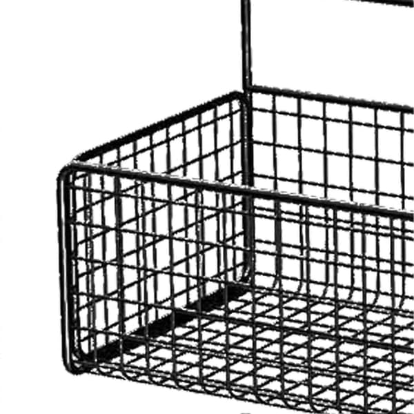 Vägghängd Svart Köksförvaringskorg Organizer för Sovsal och Sovrum