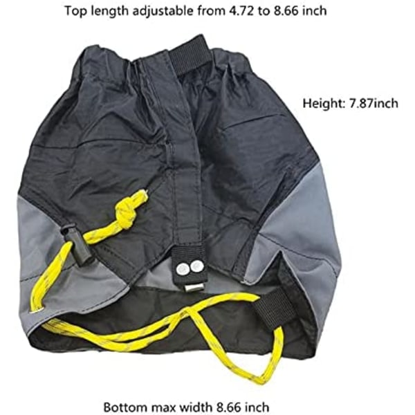 Gaiters til vandring, lette trail running gaiters (sort)