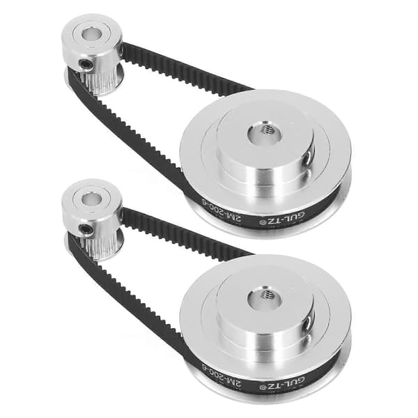 Synkront Hjul GT2 Timing Remhjul Set 60T 8mm + 20T 5mm med 2st 200mm Längd 6mm Bredd Rem