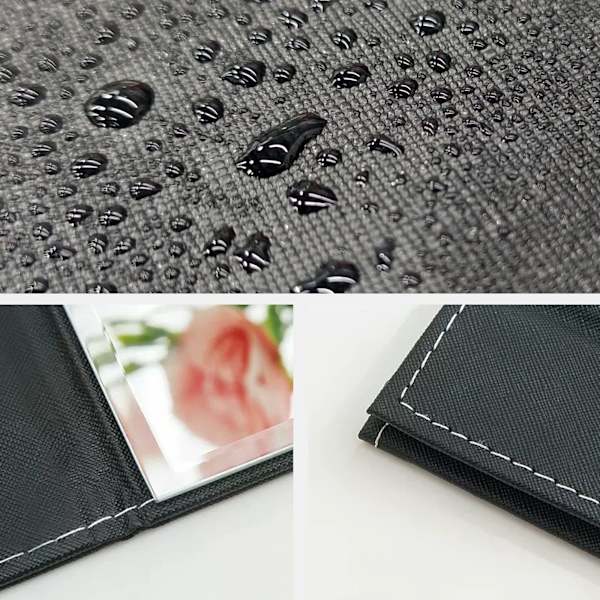 16x12cm Bærbar Foldbar Spejl, Super HD Kompakt Makeup Spejl, Sort PU Læder Rejse Spejl, Fritstående Forfængelighedsspejle