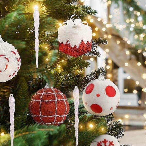 Julekuglepynt, juletræshængende kugle julemandstema julekuglesæt med jul