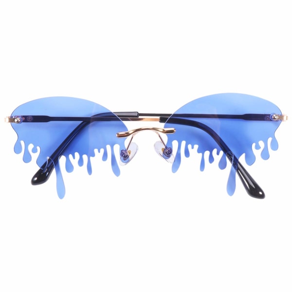 Modesolbriller, kantløse, dråbeformede solbriller, tåredryppende solbriller til kvinder